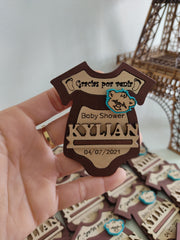 Recuerdo / Recuerdos para Baby Shower Camisa Imantada / MDF / Corte Láser
