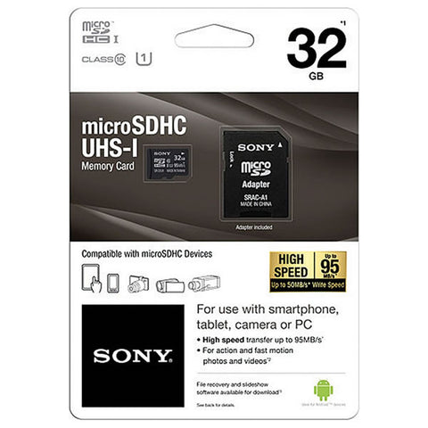 Memoria Micro SD Sony 32GB, Clase 10