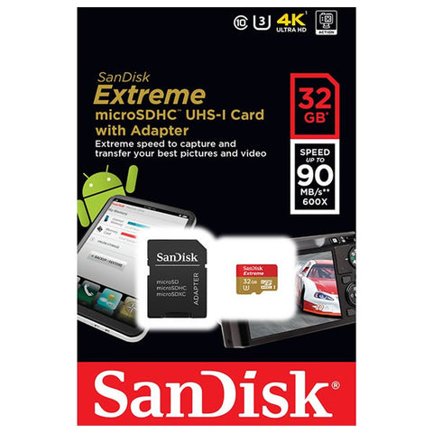 Memoria Micro SD SanDisk Extreme 32GB, Clase 10