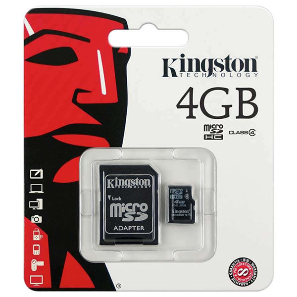 Memoria Micro SD Kingston 4GB, Clase 4